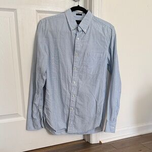J. Crew Men's Light Blue Button-Down Dress Shirt Small Slim